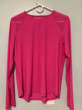 lululemon athletica Long Sleeve Performance Tee - Bright Pink